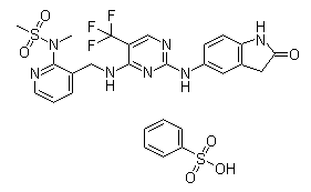 structure of CAS# 939791-38-5, PF-562271 benzenesulfonate