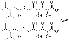 CAS # 93981-19-2, D-Gluconic acid, 6-ester with N,N-bis(1-methylethyl)glycine, calcium salt (2:1)