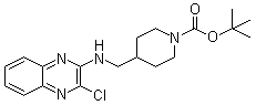 CAS # 939986-05-7, 4-[[(3-Chloro-2-quinoxalinyl)amino]methyl]-1-piperidinecarboxylic acid tert-butyl ester