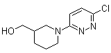 1-(6-氯-3-哒嗪基)-3-哌啶甲醇分子结构 (CAS 939986-07-9)