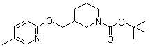 3-[[(5-甲基-2-吡啶基)氧基]甲基]-1-哌啶甲酸叔丁酯分子结构 (CAS 939986-14-8)