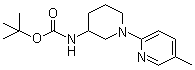 structure of CAS# 939986-25-1, N-[1-(5-甲基-2-吡啶基)-3-哌啶基]氨基甲酸叔丁酯