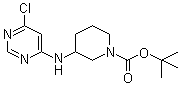 structure of CAS# 939986-77-3, tert-Butyl 3-[(6-chloropyrimidin-4-yl)amino]piperidine-1-carboxylate