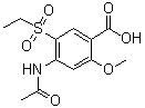 4-(乙酰氨基)-5-(乙基磺酰基)-2-甲氧基苯甲酸分子结构 (CAS 94134-06-2)