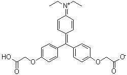 CAS # 94159-43-0, N-[4-[Bis[4-(carboxymethoxy)phenyl]methylene]-2,5-cyclohexadien-1-ylidene]-N-ethyl-ethanaminium hydroxide inner salt