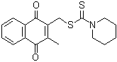 1-哌啶二硫代甲酸 (1,4-二氢-3-甲基-1,4-二氧代-2-萘基)甲基酯分子结构 (CAS 94164-88-2)
