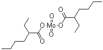 (T-4)-二(2-乙基己酸-O)二氧化钼分子结构 (CAS 94232-43-6)