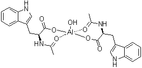 Bis(N-acetyl-L-tryptophanato-O,ON)hydroxyaluminum molecular structure (CAS 94277-56-2)
