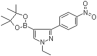 structure of CAS# 942920-11-8, 1-Ethyl-3-(4-nitrophenyl)-4-(4,4,5,5-tetramethyl-1,3,2-dioxaborolan-2-yl)-1H-pyrazole