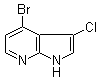 structure of CAS# 943323-92-0, 4-溴-3-氯-1H-吡咯并[2,3-b]吡啶