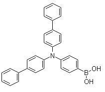 structure of CAS# 943836-24-6, B-[4-[Bis([1,1'-biphenyl]-4-yl)amino]phenyl]-boronic acid