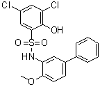 structure of CAS# 943962-47-8, 3,5-Dichloro-2-hydroxy-N-(4-methoxy[1,1'-biphenyl]-3-yl)benzenesulfonamide