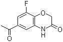 CAS 登录号：943994-30-7, 6-乙酰基-8-氟-2H-苯并[b][1,4]恶嗪-3(4H)-酮