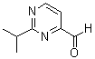 structure of CAS# 944901-13-7, 2-(1-Methylethyl)-4-pyrimidinecarboxaldehyde