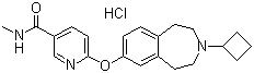 CAS # 945493-87-8, GSK 189254, 6-[(3-Cyclobutyl-2,3,4,5-tetrahydro-1H-3-benzazepin-7-yl)oxy]-N-methyl-3-pyridinecarboxamide hydrochloride