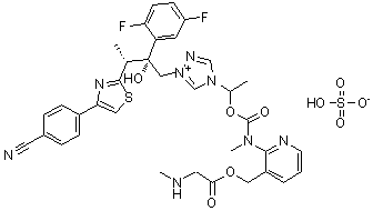 structure of CAS# 946075-13-4, Isavuconazonium sulfate