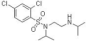 structure of CAS# 946387-07-1, 2,4-Dichloro-N-(1-methylethyl)-N-[2-[(1-methylethyl)amino]ethyl]benzenesulfonamide