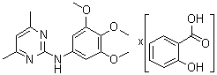 CAS # 94696-72-7, 4,6-Dimethyl-N-(3,4,5-trimethoxyphenyl)-2-pyrimidinamine 2-hydroxybenzoate