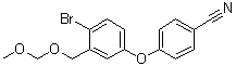 structure of CAS# 947162-14-3, 4-[4-Bromo-3-[(methoxymethoxy)methyl]phenoxy]benzonitrile