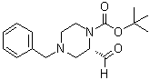 structure of CAS# 947275-36-7, tert-Butyl (2S)-4-benzyl-2-formylpiperazine-1-carboxylate