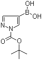 structure of CAS# 947533-31-5, 1-(tert-Butoxycarbonyl)pyrazole-4-boronic acid