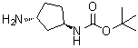 trans-(3-Aminocyclopentyl)-carbamic acid tert-butyl ester molecular structure (CAS 947732-58-3)