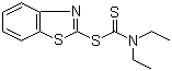 structure of CAS# 95-30-7, 2-Benzothiazolyl diethyldithiocarbamate