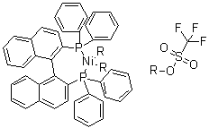 CAS 登录号：950508-09-5, (SP-4-2)-[1,1'-(1R)-[1,1'-联萘]-2,2'-二基二[1,1-二苯基膦]]二(1,1,1-三氟甲烷磺酸)镍