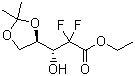 structure of CAS# 95058-92-7, Ethyl (3R,S)-2,2-difluoro-3-hydroxy-3-(2,2-dimethyldioxolan-4-yl)propionate
