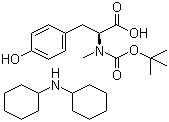 N-叔丁氧羰基-N-甲基-L-酪氨酸二环己胺盐分子结构 (CAS 95105-25-2)
