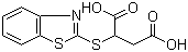 structure of CAS# 95154-01-1, 2-(1,3-苯并噻唑-2-硫基)丁二酸