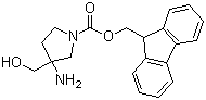 CAS 登录号：951625-98-2, 1-Fmoc-3-氨基-3-羟甲基吡咯烷, 1-芴甲氧羰基-3-氨基-3-羟甲基吡咯烷