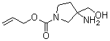 CAS 登录号：951625-99-3, 3-氨基-3-(羟基甲基)-1-吡咯烷羧酸烯丙酯