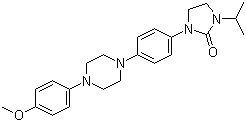 CAS 登录号：95182-50-6, 1-[4-[4-(4-甲氧基苯基)-1-哌嗪基]苯基]-3-(1-甲基乙基)-2-咪唑烷酮