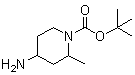 structure of CAS# 952182-04-6, 4-氨基-2-甲基-1-哌啶羧酸叔丁酯