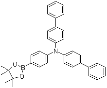 structure of CAS# 952431-30-0, 双(联苯-4-基)[4-(4,4,5,5-四甲基-[1,3,2]二氧杂环戊硼烷-2-基)苯基]胺