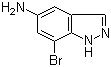 structure of CAS# 953411-10-4, 7-溴-1H-吲唑-5-胺