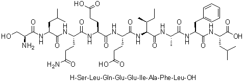 L-Seryl-L-leucyl-L-glutaminyl-L-alpha-glutamyl-L-alpha-glutamyl-L-isoleucyl-L-alanyl-L-phenylalanyl-L-leucine molecular structure (CAS 953761-79-0)