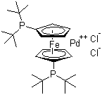 structure of CAS# 95408-45-0, 1,1'-双(二叔丁基膦)二茂铁二氯合钯