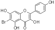 6-溴-3,5,7-三羟基-2-(4-羟基苯基)-4H-1-苯并吡喃-4-酮分子结构 (CAS 95412-45-6)