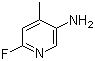 6-氟-4-甲基吡啶-3-胺分子结构 (CAS 954236-33-0)