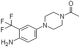 1-(3-三氟甲基-4-氨基苯基)-4-乙酰基哌嗪分子结构 (CAS 954270-68-9)