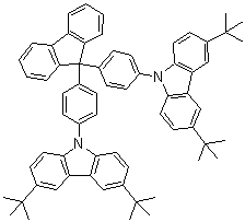 CAS 登录号：954497-15-5, 9,9-二[4-(3,6-二叔丁基咔唑-9-基)苯基]芴