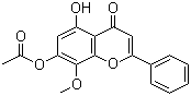 CAS 登录号：95480-80-1, 5-羟基-7-乙酰氧基-8-甲氧基黄酮