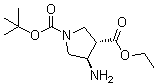 CAS 登录号：955422-25-0, (3S,4R)-4-氨基-1,3-吡咯烷二甲酸 1-叔丁基 3-乙基酯