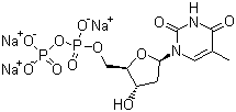 structure of CAS# 95648-78-5, 2'-Deoxythymidine-5'-diphosphate trisodium salt