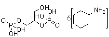 CAS 登录号：95648-80-9, 1,2,3-丙烷三醇 1,2-二(磷酸二氢酯)五环己胺盐