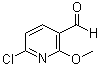 structure of CAS# 95652-81-6, 6-Chloro-2-methoxy-3-pyridinecarboxaldehyde