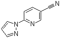 6-(1H-吡唑-1-基)烟酰腈分子结构 (CAS 956568-52-8)