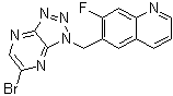 CAS 登录号：956907-27-0, 6-[(6-溴-1H-1,2,3-三唑并[4,5-b]吡嗪-1-基)甲基]-7-氟喹啉